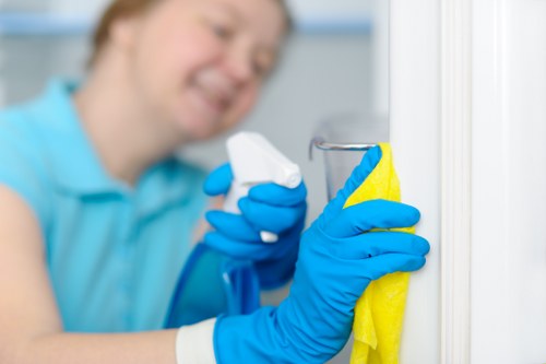 Cleaning team servicing carpets in a Bowes Park workplace